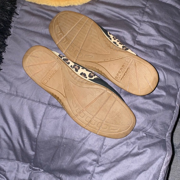sperry boat shoe: black leopard/cheetah print W9.5 - Picture 3 of 7